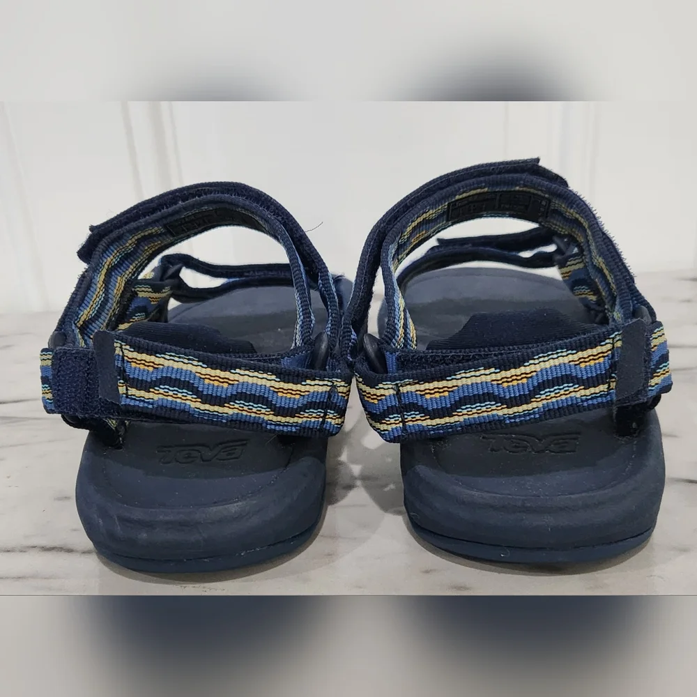 Teva blue triple velcro strap kid's sandals Size 13
